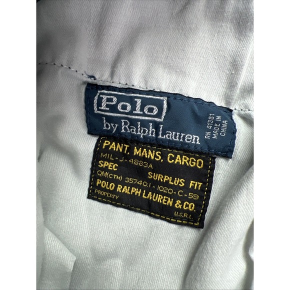 Polo Ralph Lauren Cargo Shorts Mens 42 Blue Surplus Fit Utility RL-067 Cotton C5 - Picture 3 of 15